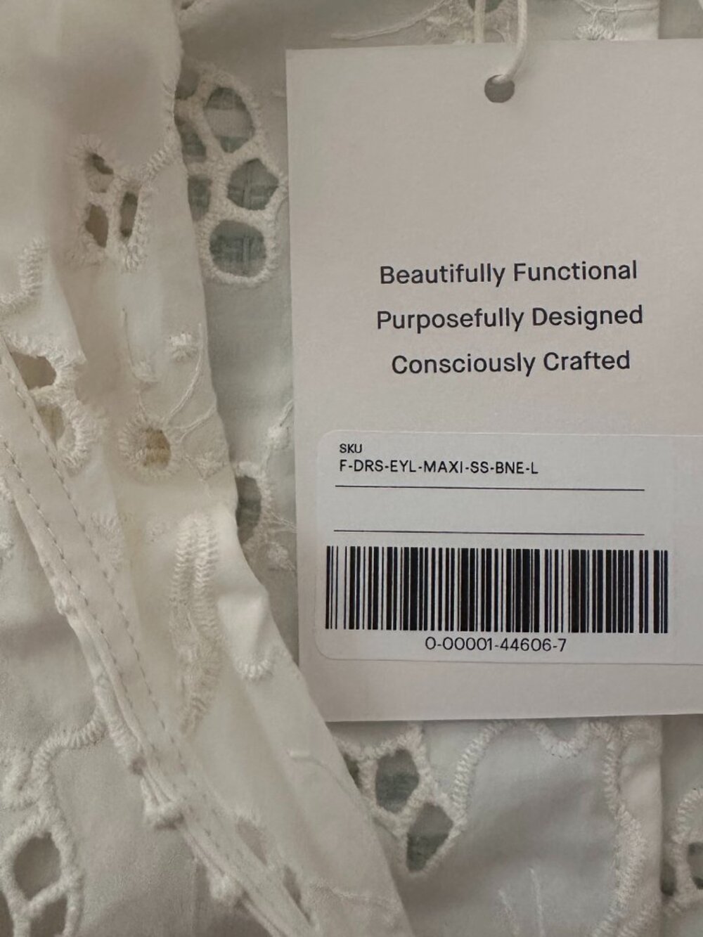 NWT Everlane The Eyelet Midi Dress in Bone, Size Large - Picture 3 of 6